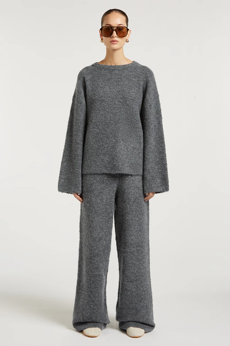 COCO Boucle Knit Sweater Grey | 4TH ARQ Sets | 4tharq 