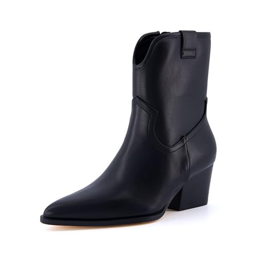 CUSHIONAIRE Women's Roxy Western boot +Memory Foam, Wide Widths Available, Black 8.5 W | Amazon (US)