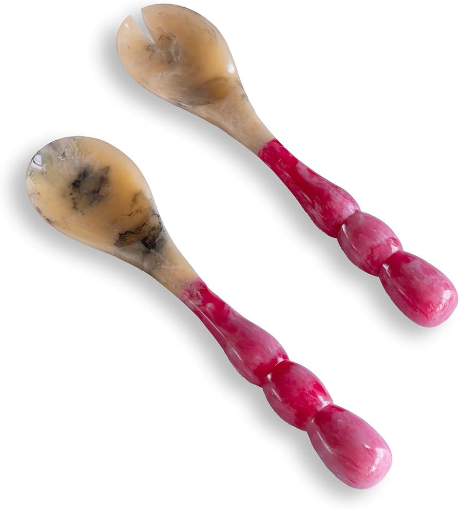 Beatriz Ball RESIN Rio Bubble Salad Servers (Red) \u2013 Hand-Poured, Stylish, Lightweight & One-... | Amazon (US)