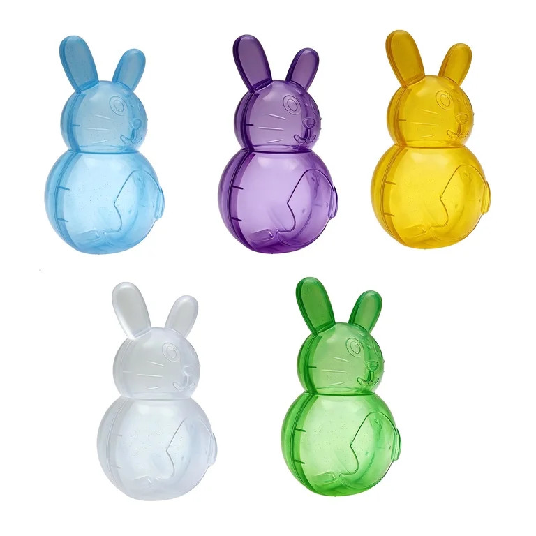 10.25" Easter Bunny Containers Plastic Bunny Shaped Gift Box for Easter Rabbit Candy Reusable Gif... | Walmart (US)
