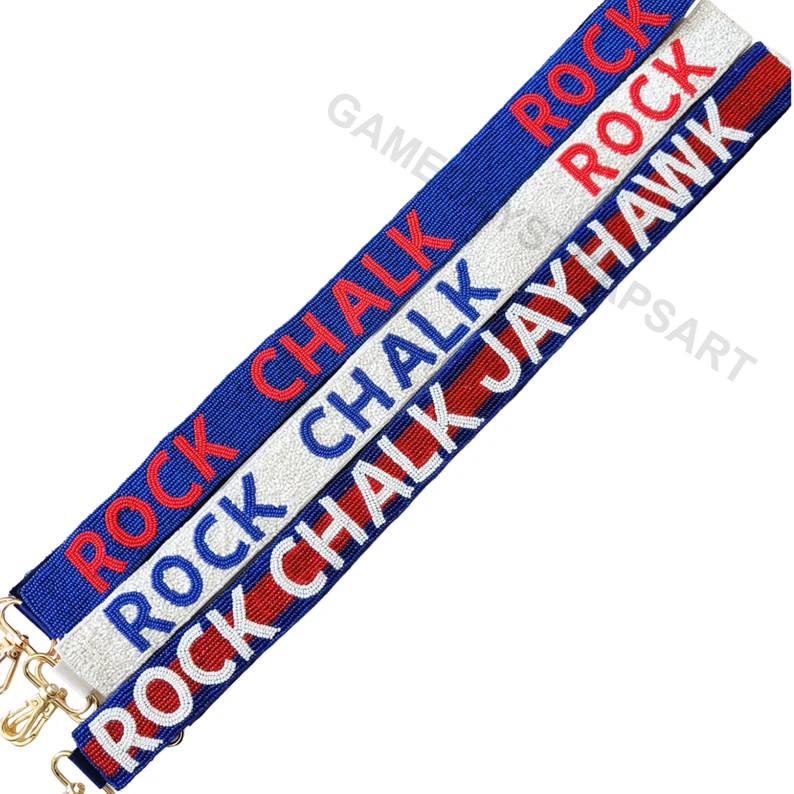 GAMEDAY PURSE STRAPS, Rock Chalk, Roll Ride, University of Arkansas, Ole Miss, College Purse Stra... | Etsy (US)