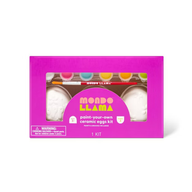 3pk Paint Your Own Ceramic Easter Eggs Craft Kit - Mondo Llama™ | Target