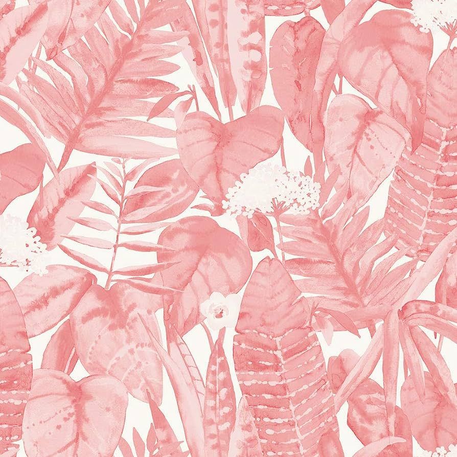 Tempaper Pink Lemonade Tropical Removable Peel and Stick Wallpaper, 20.5 in X 16.5 ft, Made in th... | Amazon (US)
