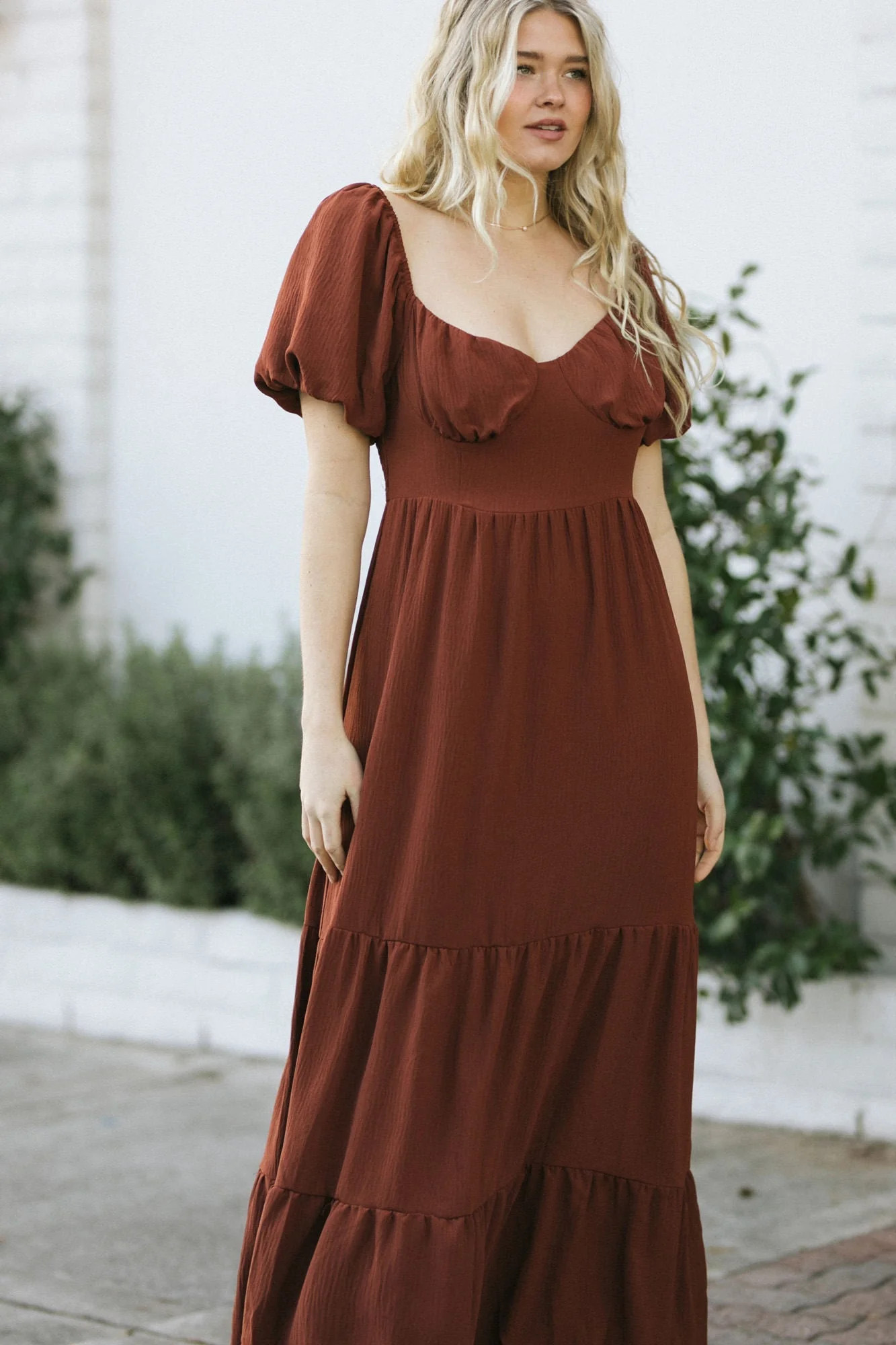 Rebecca Sweetheart Tiered Dress | Morning Lavender