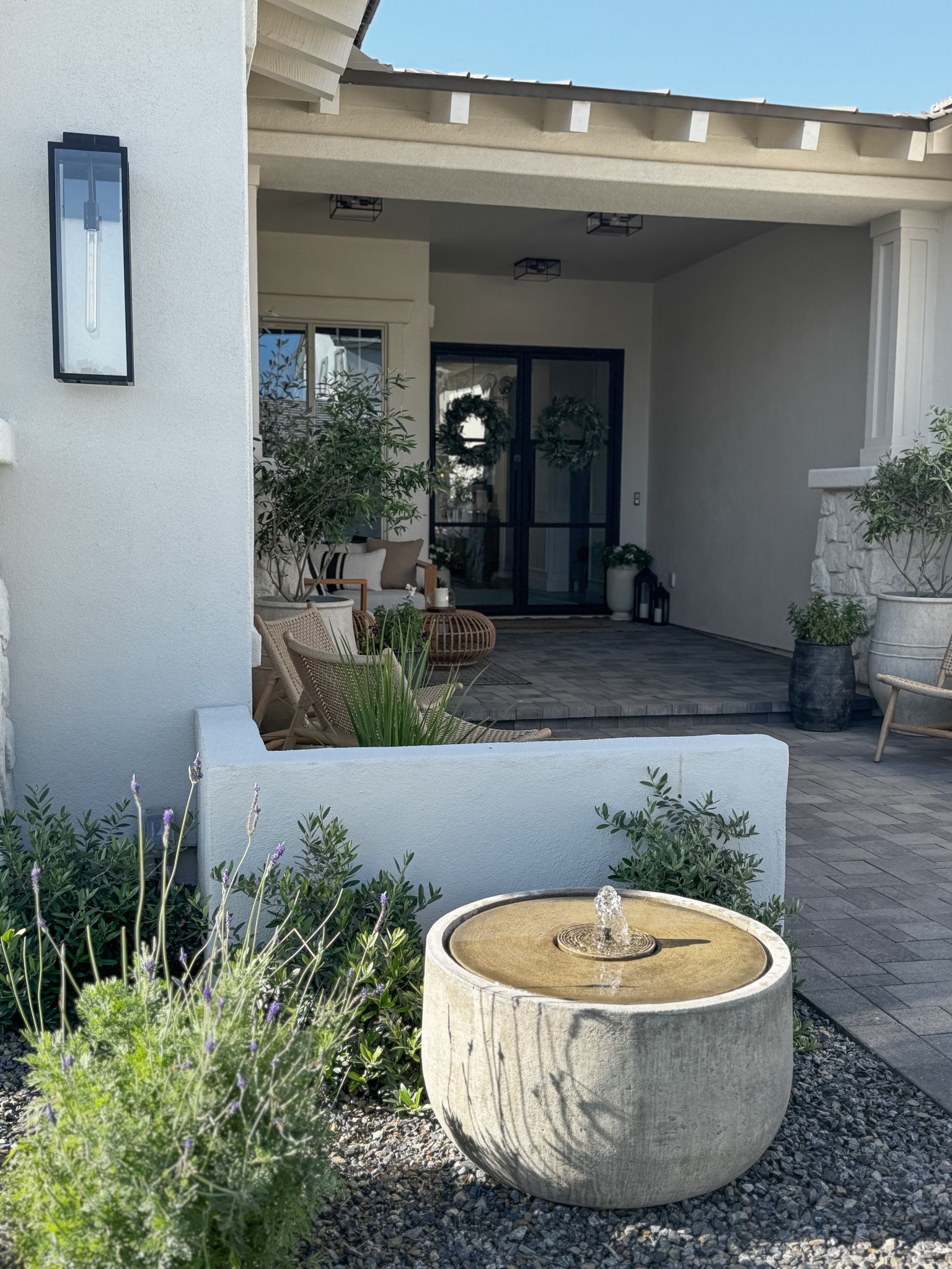 Porch views ￼

Mediterranean front porch, Mediterranean porch decor, organic modern entryway, warm neutral outdoor decor, rustic Mediterranean home, elegant front porch styling, natural stone accents, oversized planters, olive tree decor, textured outdoor pillows, neutral patio furniture, arched entryway inspiration, European-inspired exterior, timeless porch design, luxury outdoor living, welcoming front entrance, Mediterranean home inspiration, elevated curb appeal, front porch decorating ideas, Arizona home design.

#LTKdayinmylife #LTKHome #LTKSeasonal