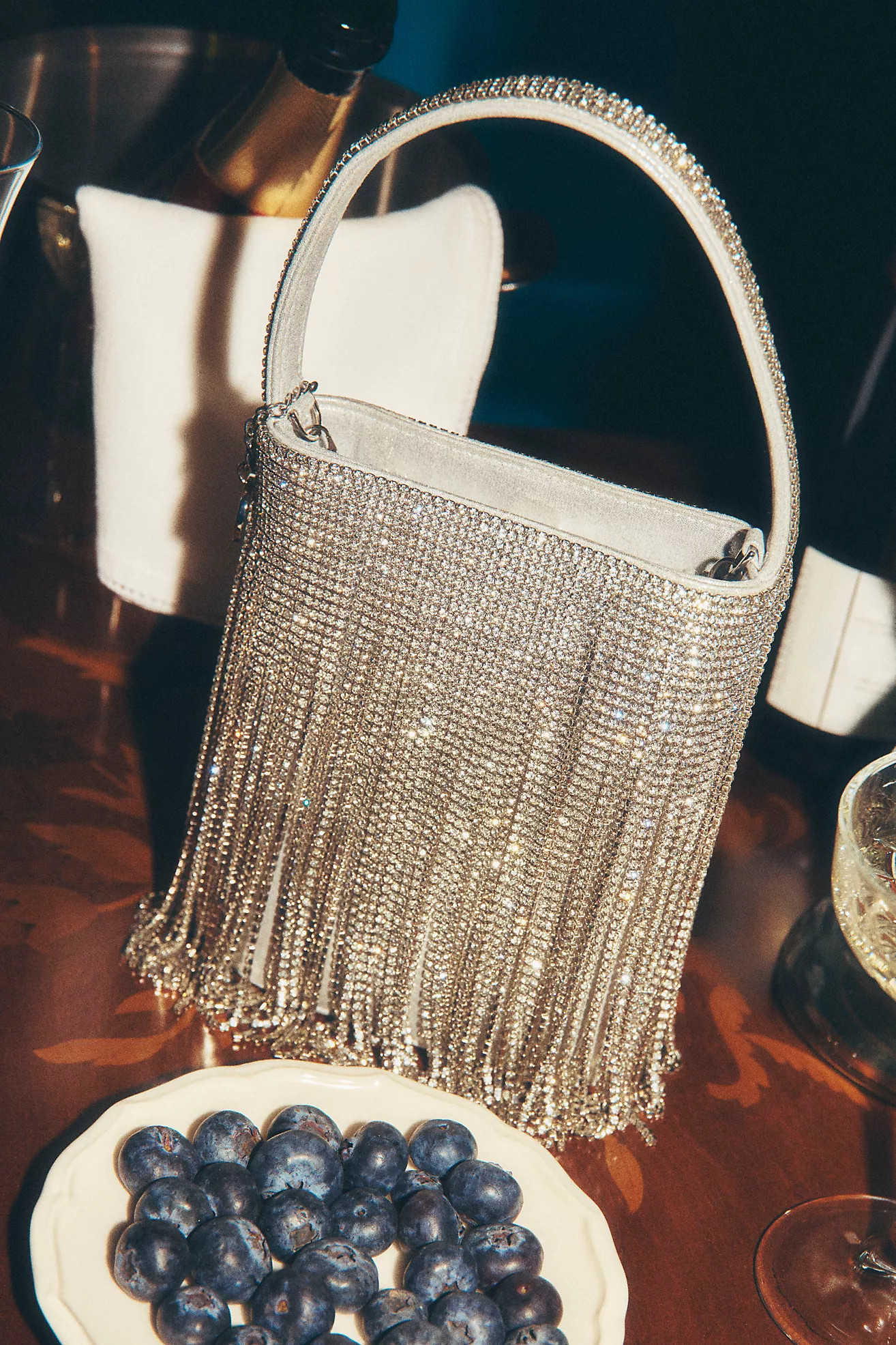 Olga Berg Billie Crystal Fringe Hand Bag | Anthropologie (US)