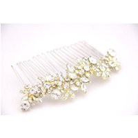 Gold Crystal Bridal Hair Comb, Rhinestone Wedding Headpiece Hair Accessories Headpiece Rose Gold Clip Piece | Etsy (US)