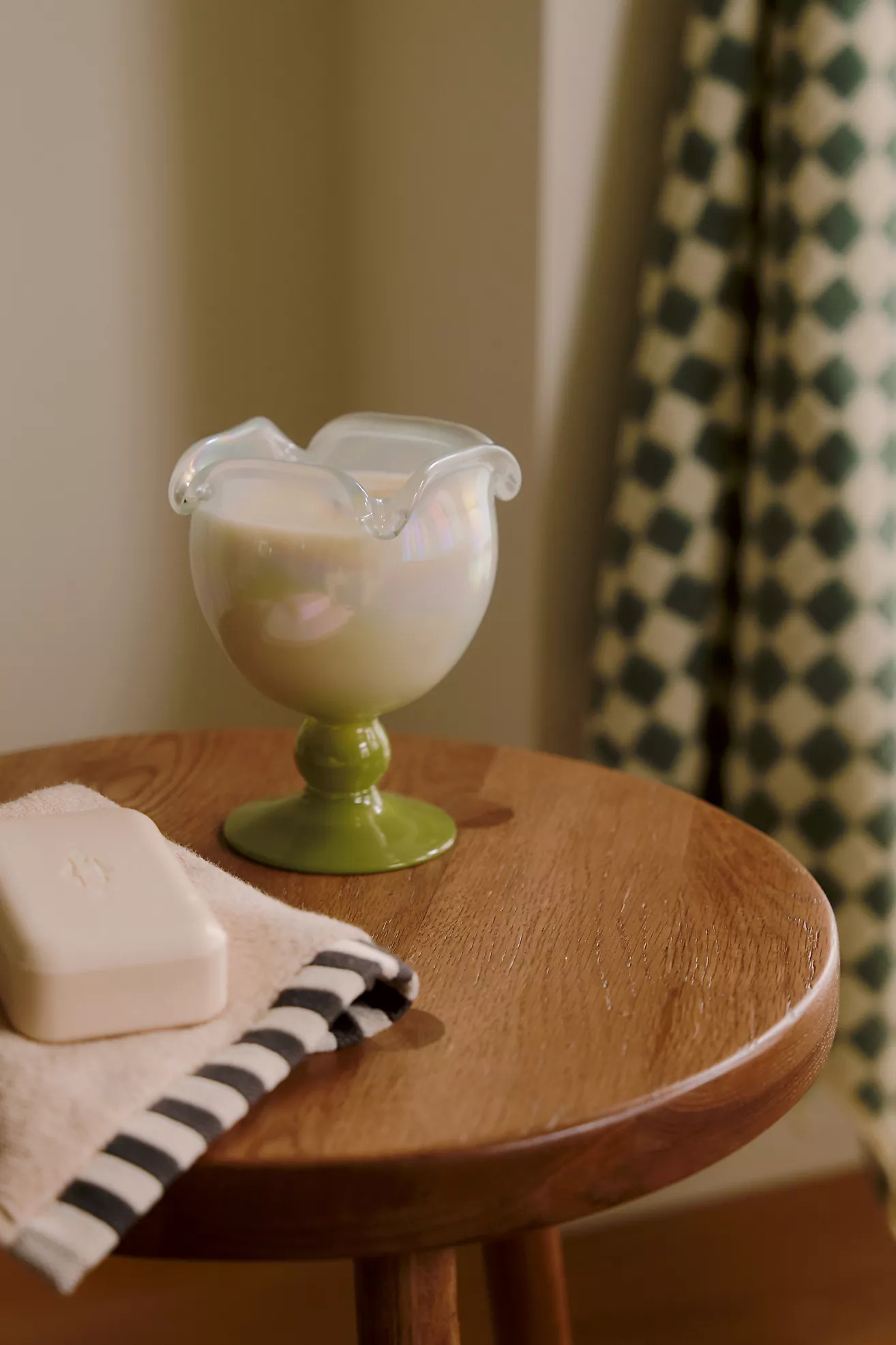 Tula Floral Tulip Fields Pedestal Candle | Anthropologie (US)