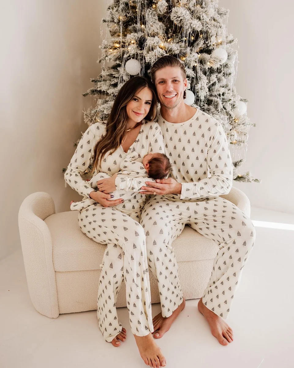 Vintage Christmas | Deck the Halls Checkerboard Family Bamboo Pajamas | Forever French