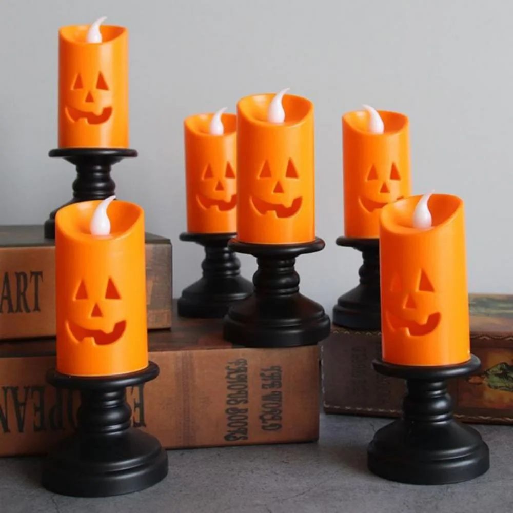 KARLSITEK Halloween Candle Light Led Candlestick Table Top Decoration Pumpkin Party Happy Hallowe... | Walmart (US)