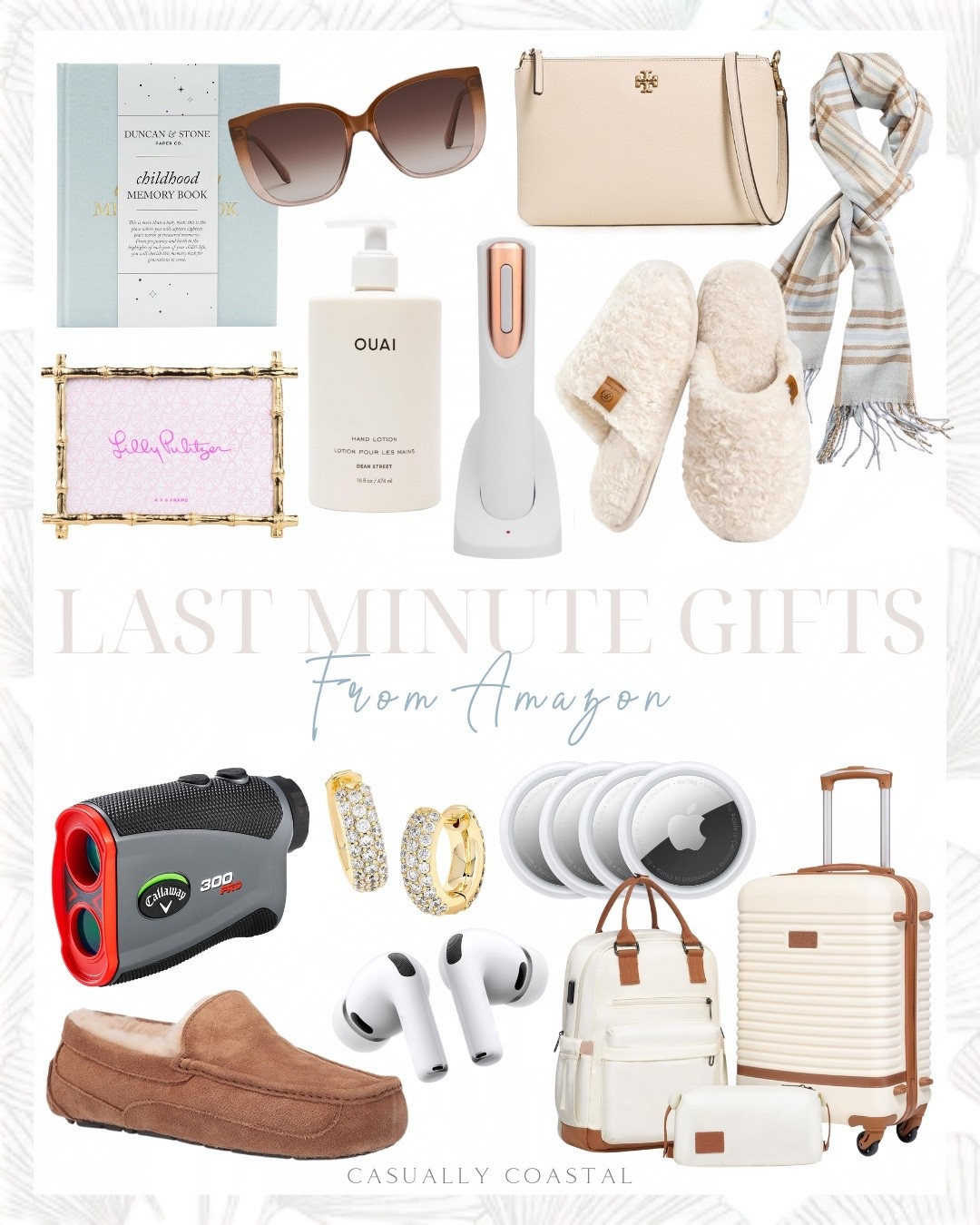 Last Minute Gifts From Amazon

Amazon gift guide, childhood memory book, quay sunglasses, square sunglasses, Lilly Pulitzer 4x6 picture frame, OUAI hand lotion, rechargeable electric wine bottle opener, automatic wine opener, Tory Burch  women’s Mercer pebbled wallet crossbody, winter scarf, coastal scarf, fuzzy slippers, callaway laser rangefinder, UGG men’s slippers, pave huggie earrings, Kendra Scott earrings, apple AirPods Pro 3 wireless earbuds, apple AirTag, suitcase set, neutral luggage, gifts for her, gifts for him, women’s gift ideas, men’s gift ideas.

#LTKHoliday #LTKFindsUnder100 #LTKGiftGuide