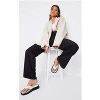 Cream Chunky Sandal Toe Post Flip Flops | PrettyLittleThing UK