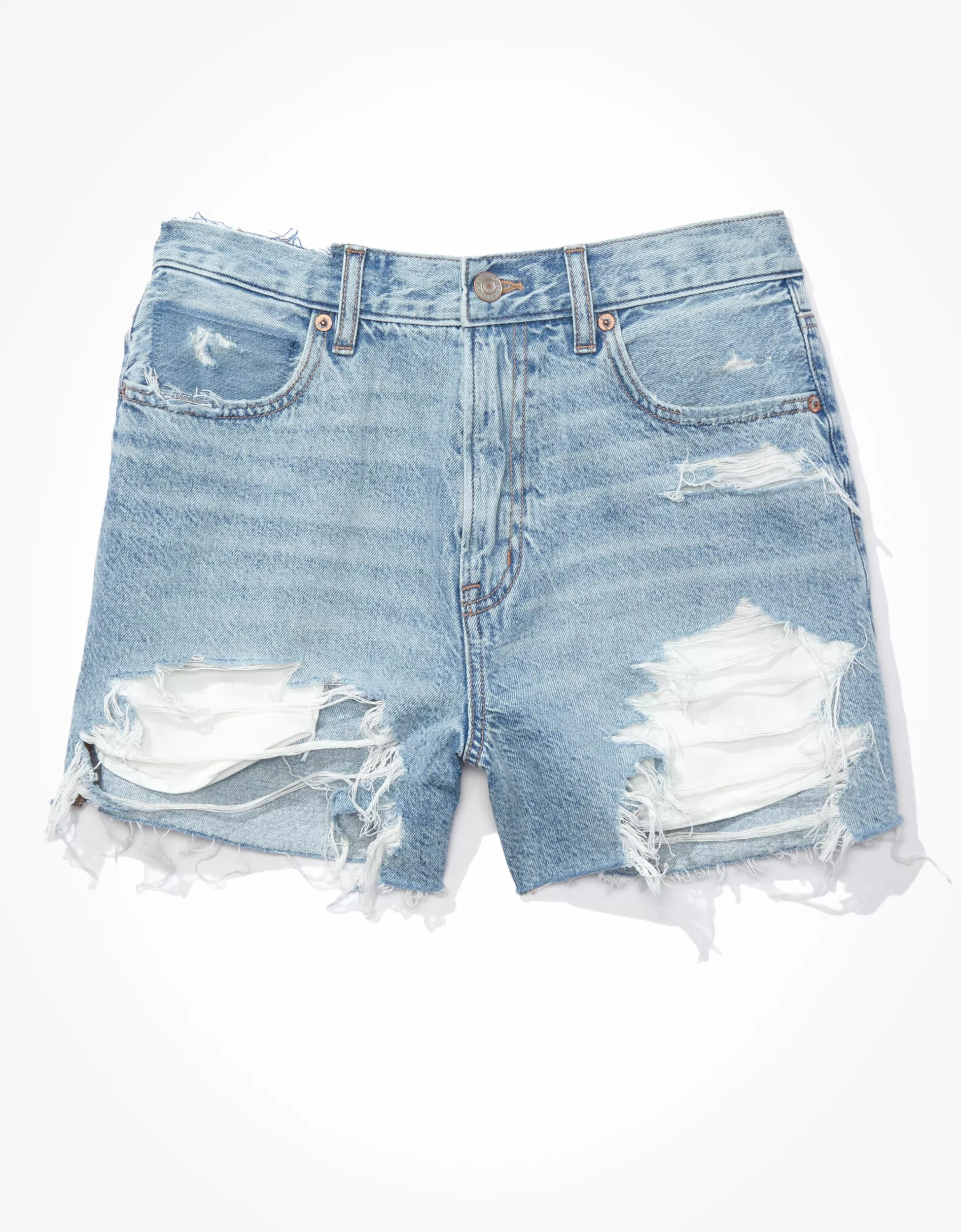 AE Dreamy Drape Denim Highest Waist '90s Boyfriend Short | American Eagle Outfitters (US & CA)