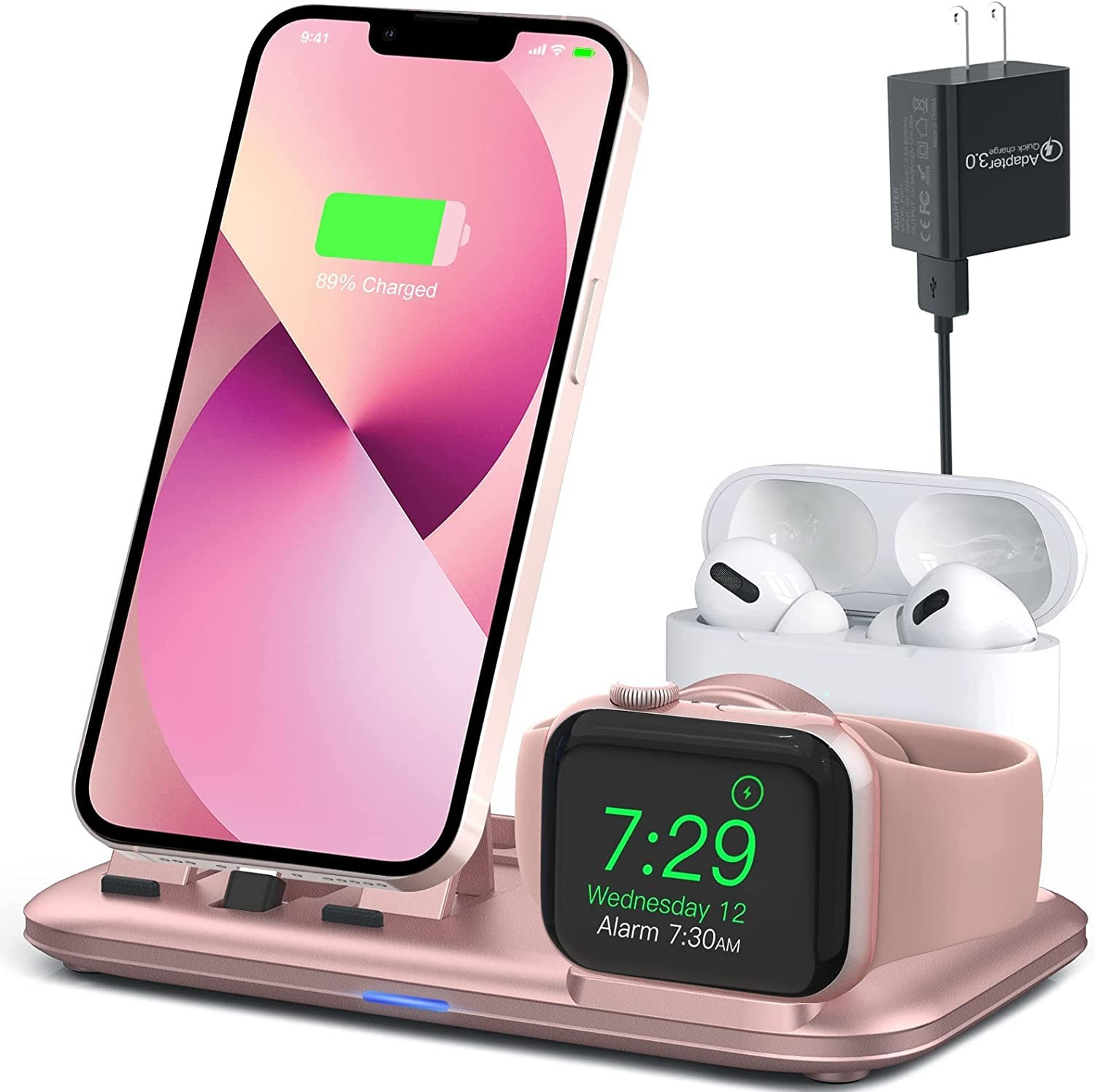 OLEBR 3 in 1 Charging Station for Multiple Devices Apple Bedside Charging Stand for iPhone and Ap... | Amazon (US)
