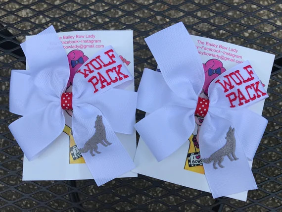 NC State Wolfpack Hair Bow/wolf Hair Bow/nc State Hair - Etsy | Etsy (US)