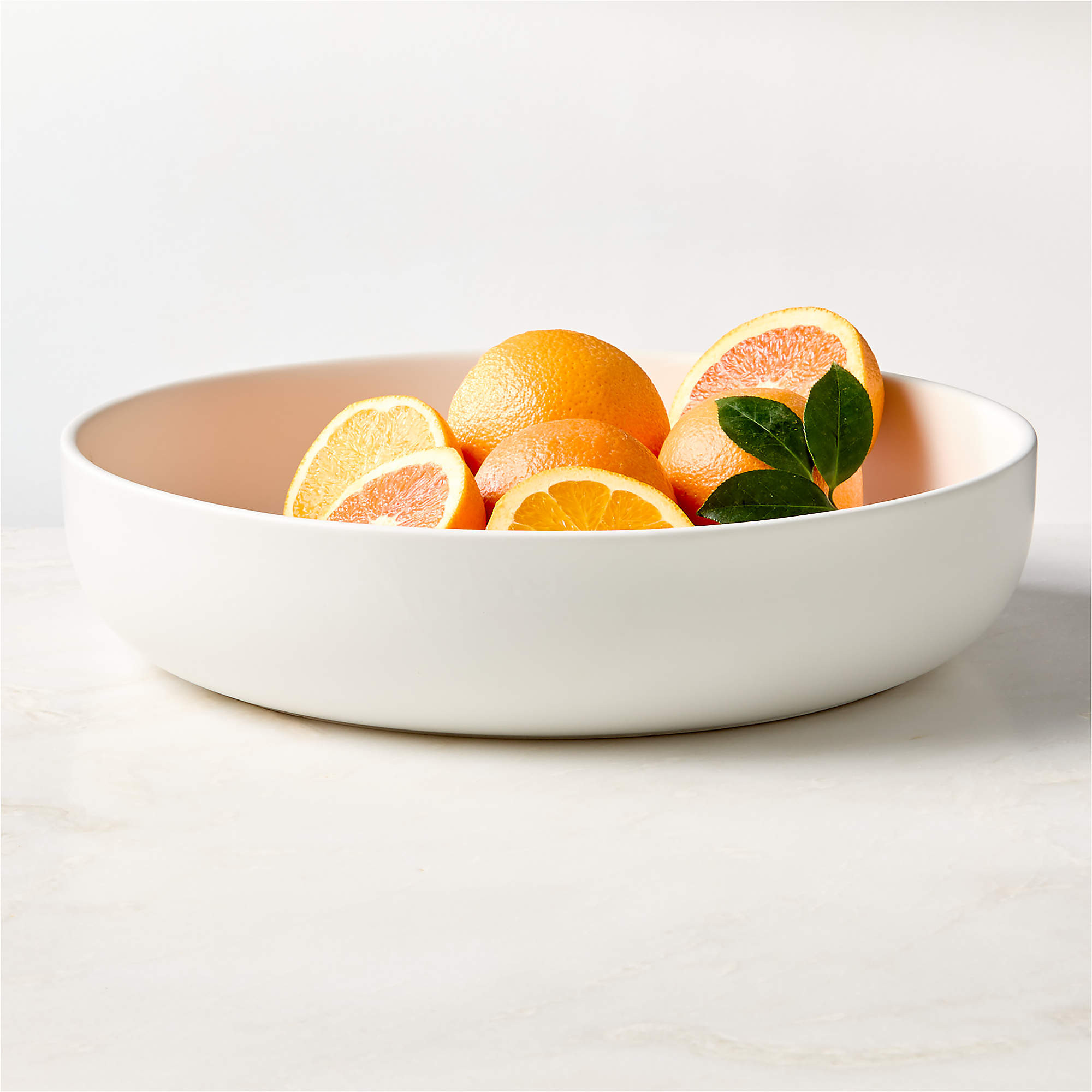 Mori Matte White Low Serving Bowl + Reviews | CB2 | CB2