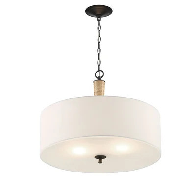 Dennie Contemporary 2-Light Drum Chandelier | Wayfair North America