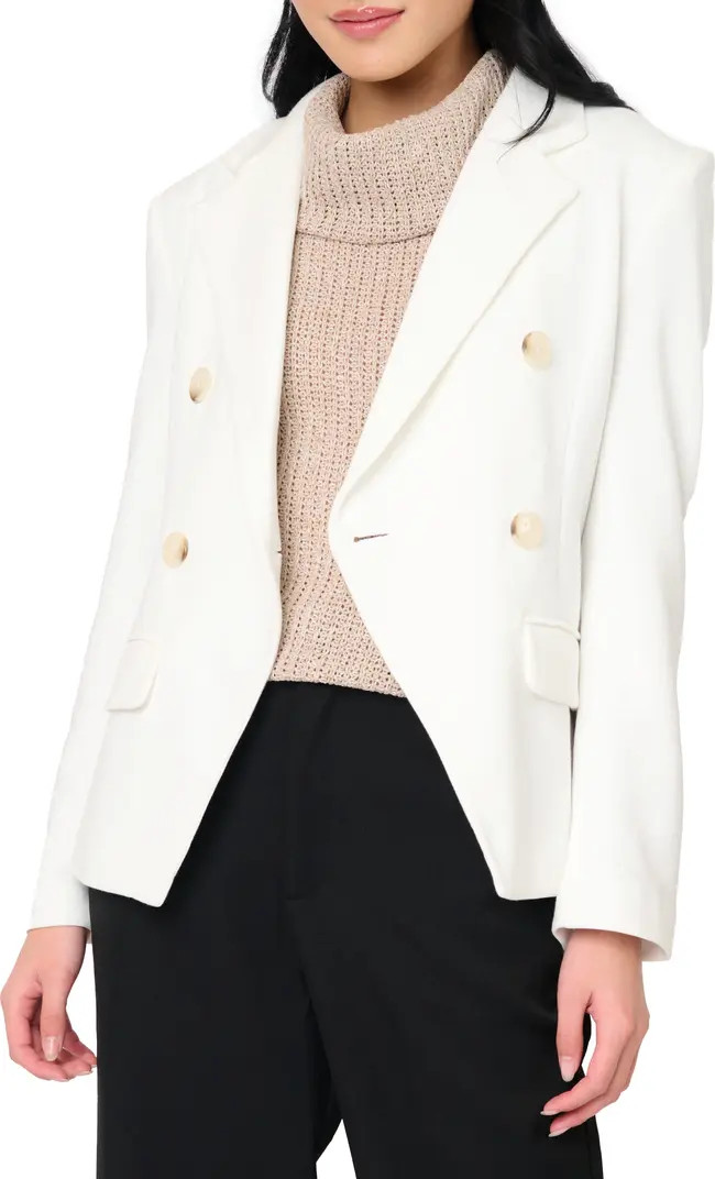 Double Breasted Cotton Blend Blazer | Nordstrom