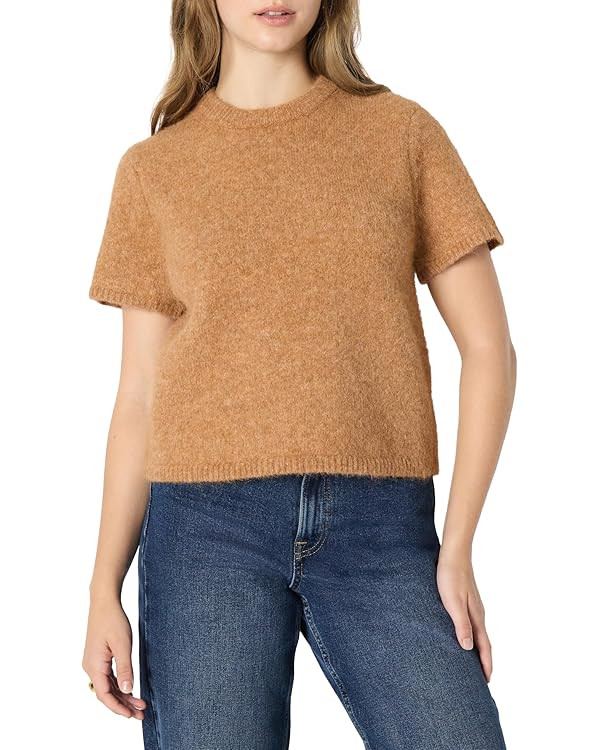Amazon Essentials (Demi's Pick) Women's Relaxed-Fit Faux Mohair Short Sleeve Sweater Top | Amazon (US)