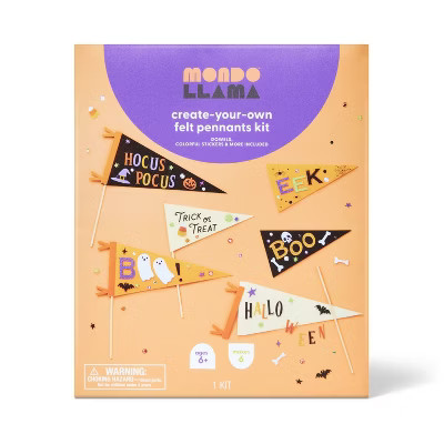 6ct Halloween Craft Felt Pennants Kit - Mondo Llama™ | Target