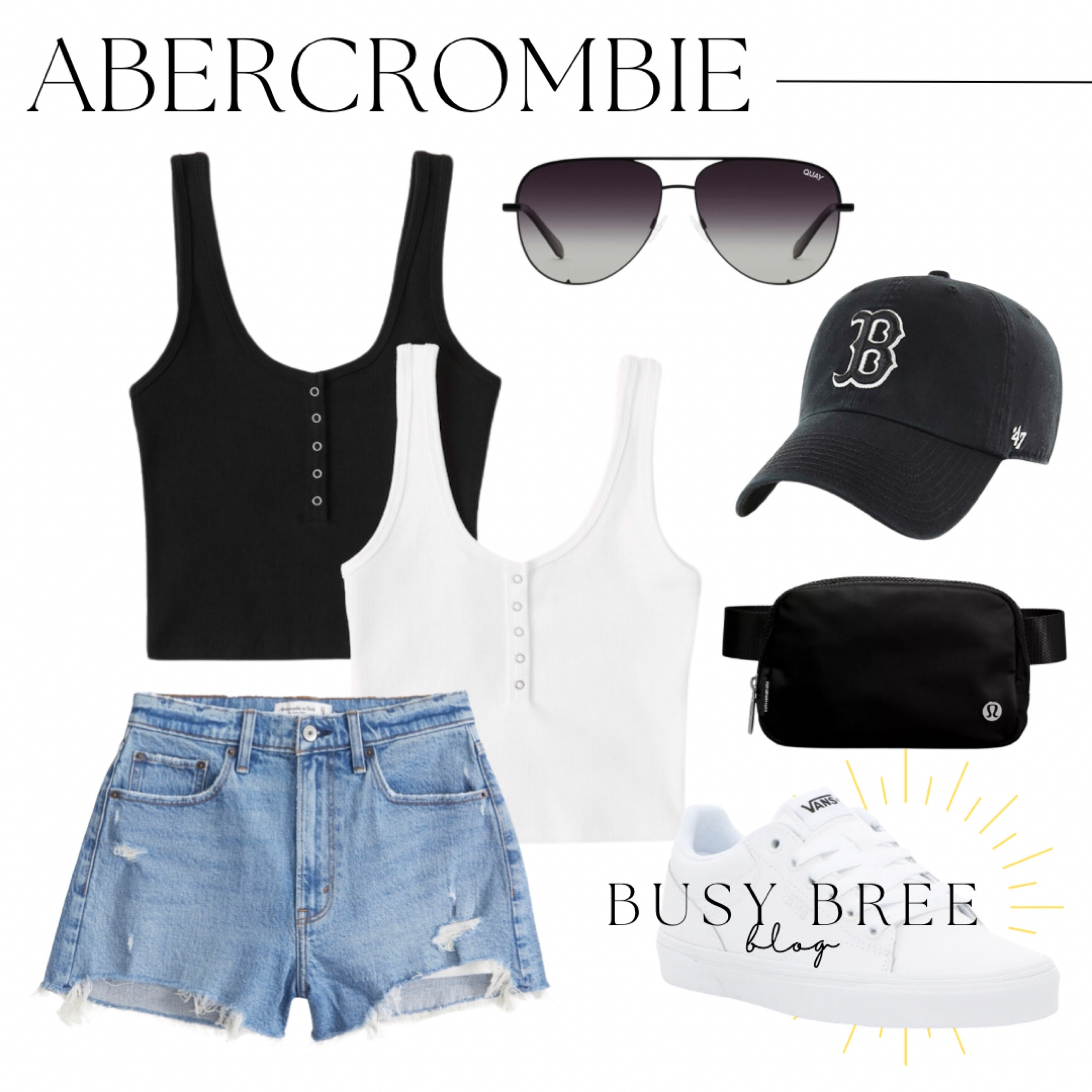 Casual summer outfit, mom shorts from Abercrombie, sports mom outfit, adventure outfit, date day outfit, mid size summer outfit 

#LTKFindsUnder50 #LTKMidsize #LTKTravel