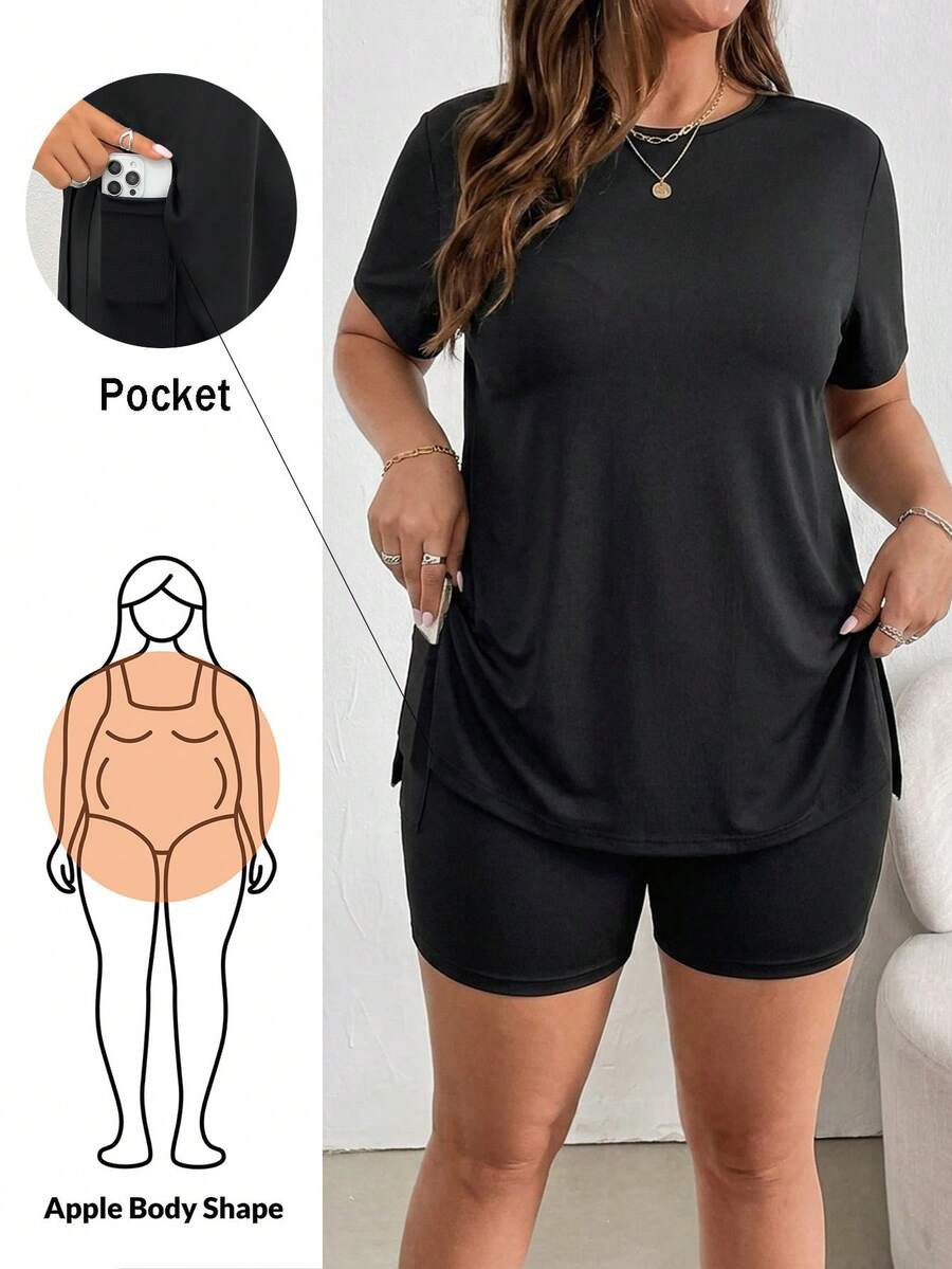 Shapeblank Plus Size Women's Spring/Summer Fashion Casual Comfortable Daily Office Basic Slimming... | SHEIN