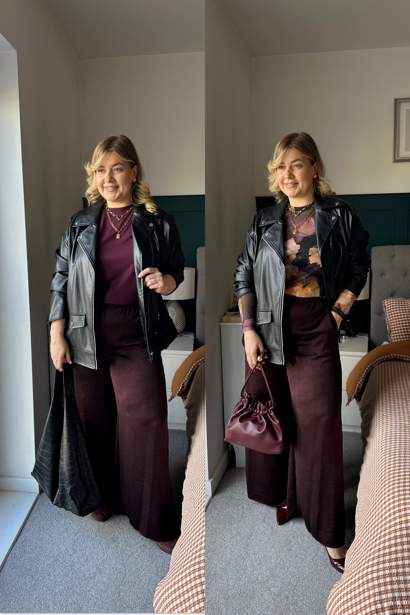 Satin trousers styled two ways 
I am 5’6 
Trousers size 16R
The rest are old.

#LTKspring #LTKuk #LTKstyletip