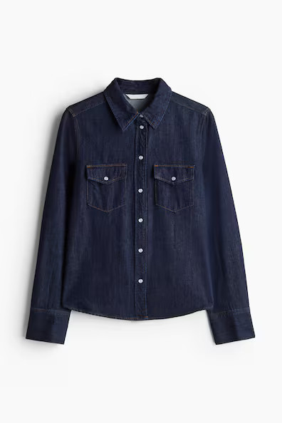 H & M - Denim Shirt - Blue | H&M (US + CA)