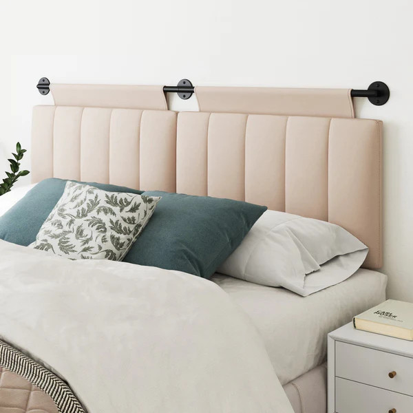 Remi Channel Tufted Headboard | King Size | Wall-Mount Rail | Nathan James