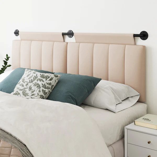Remi Channel Tufted Headboard | King Size | Wall-Mount Rail | Nathan James