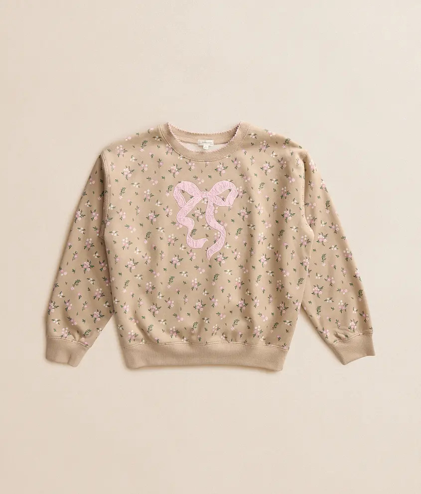 Girls - Floral Bow Pullover | Buckle