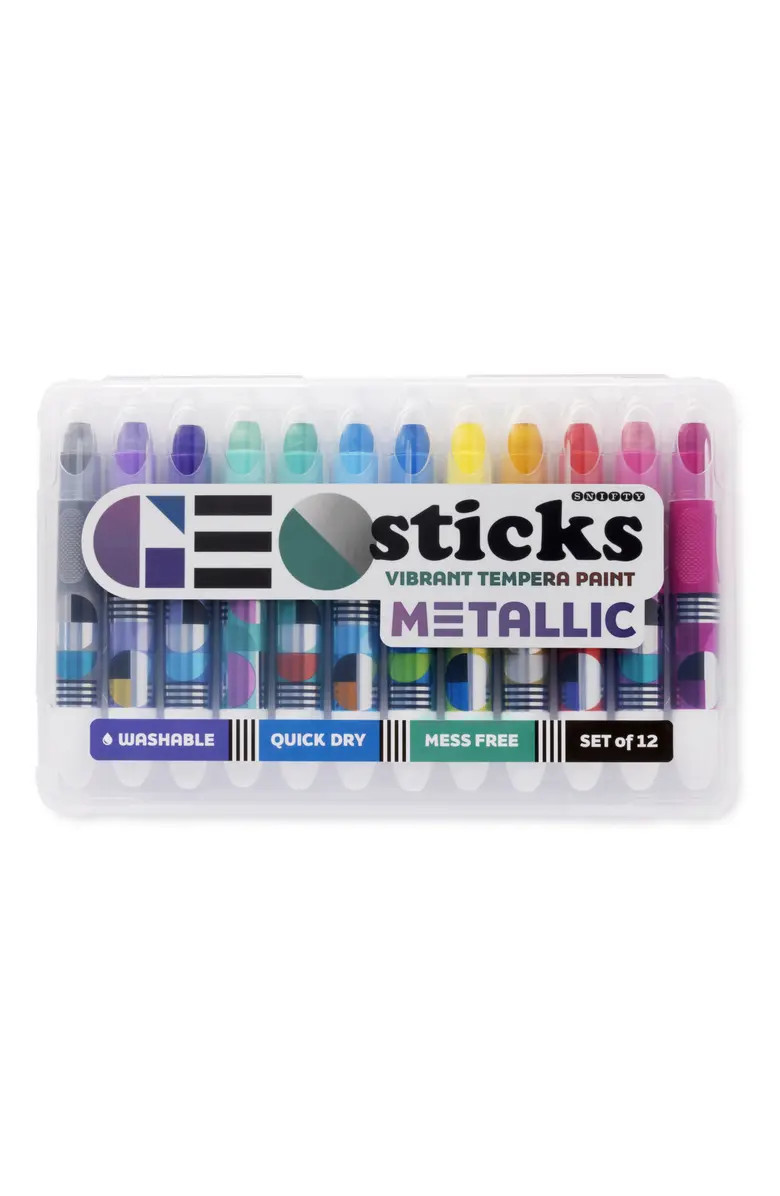 Geo Sticks 12-Pack Metallic Tempera Paint Sticks | Nordstrom