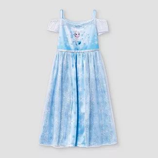 Toddler Girls' Fantasy Elsa NightGown - Blue | Target