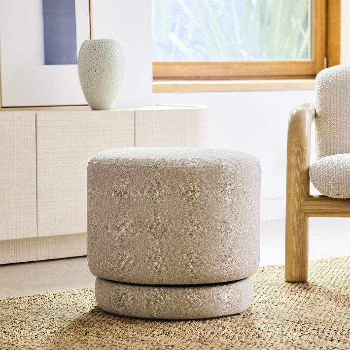 Viv Swivel Ottoman | West Elm (US)