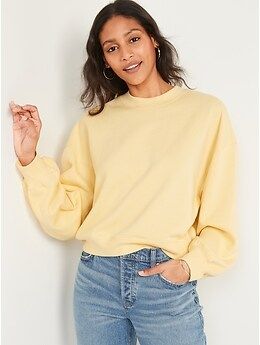 Oversized Long-Sleeve Sweatshirt for Women | Old Navy (US)