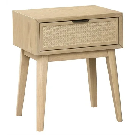 Home Fare Cane Nightstand in Light Brown | Walmart (US)