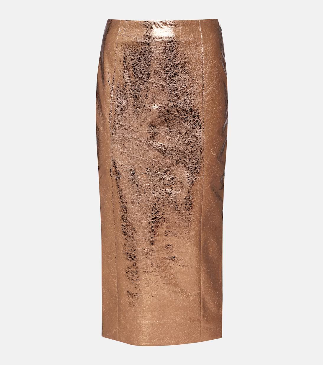 Metallic faux leather pencil skirt | Mytheresa (UK)