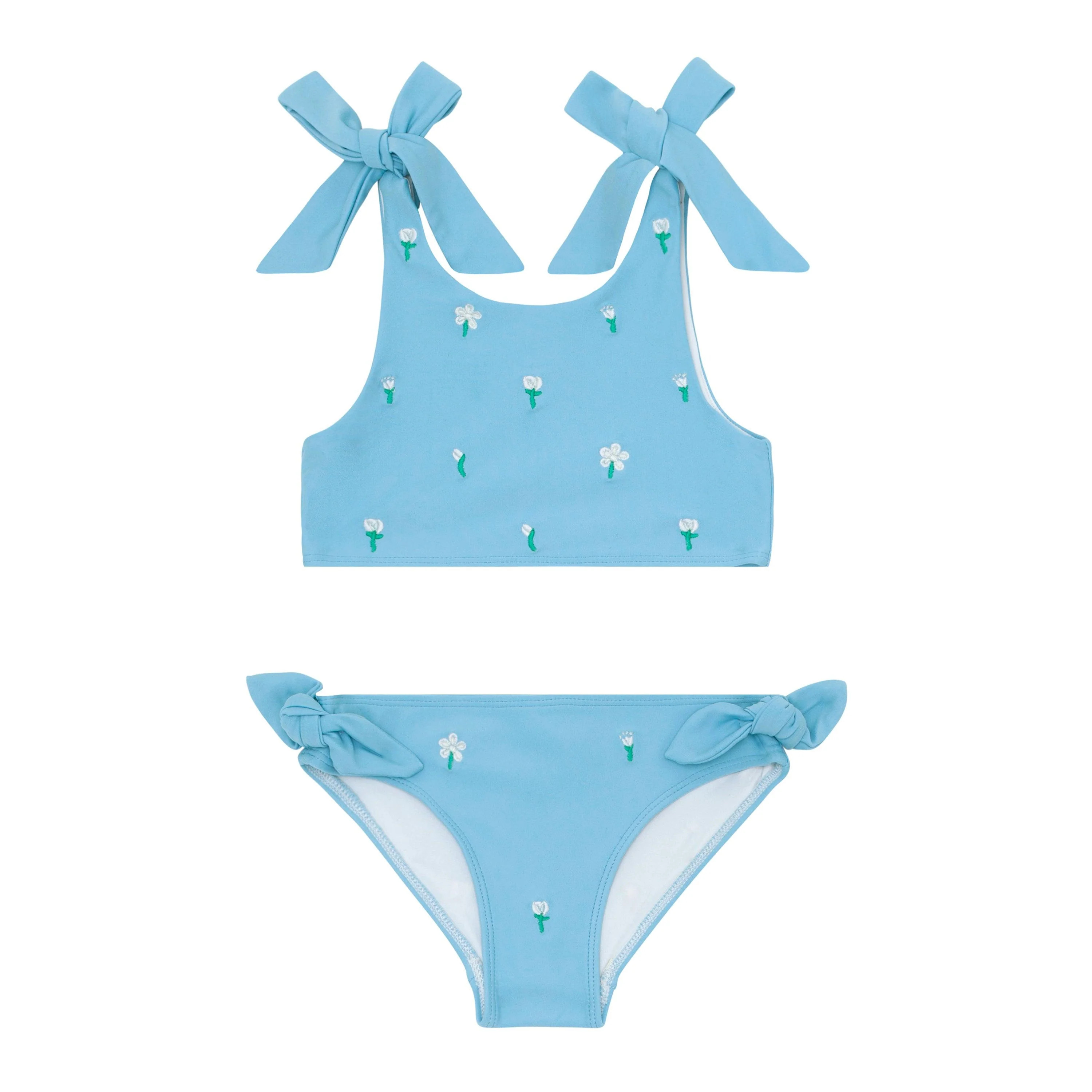 minnow x fanm mon girl's lagoon tie knot bikini | minnow