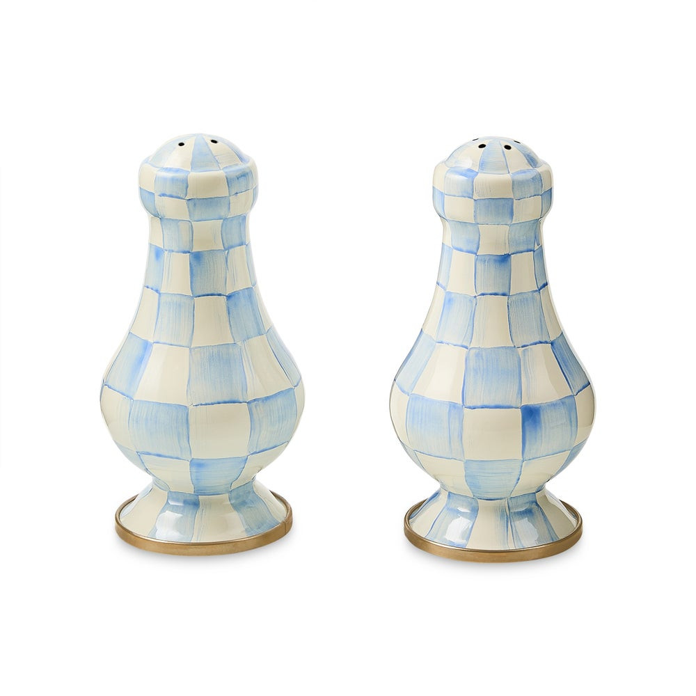 Sky Check Large Salt & Pepper Shakers | MacKenzie-Childs