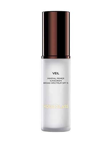 Hourglass Veil Mineral Primer, Face Primer That Extends Face Makeup Wear, Creates Smooth, Even Skin, Conceals Redness, and Minimizes Pores, Lines and Wrinkles, Oil-Free and SPF 15 Protection | Amazon (US)
