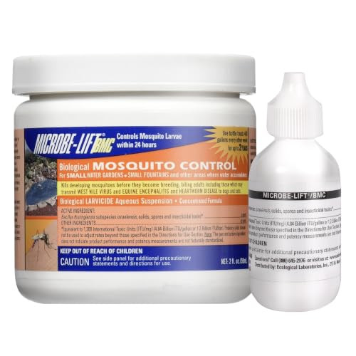 MICROBE-LIFT BMC Biological Mosquito Control, Liquid Treatment for Medium-Sized Decorative Water Gardens Up to 2,000 Gallons, Fountains and Ponds, 2 Fluid Ounces | Amazon (US)