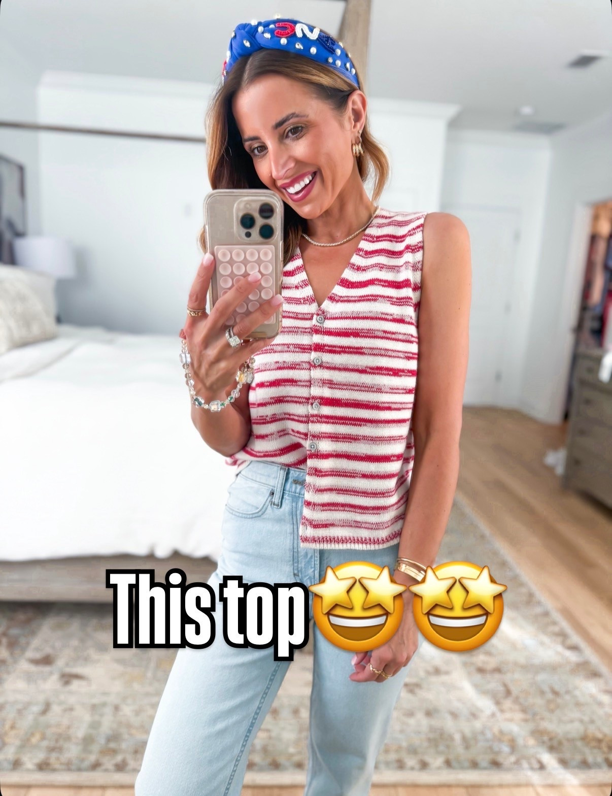 New Target arrivals! Spring outfits. Summer outfits. Love this little knit sweater top in XS. 4th of July outfit. Memorial Day weekend. Straight leg crop jeans in 00.

#LTKootd #LTKSeasonal #LTKPetite