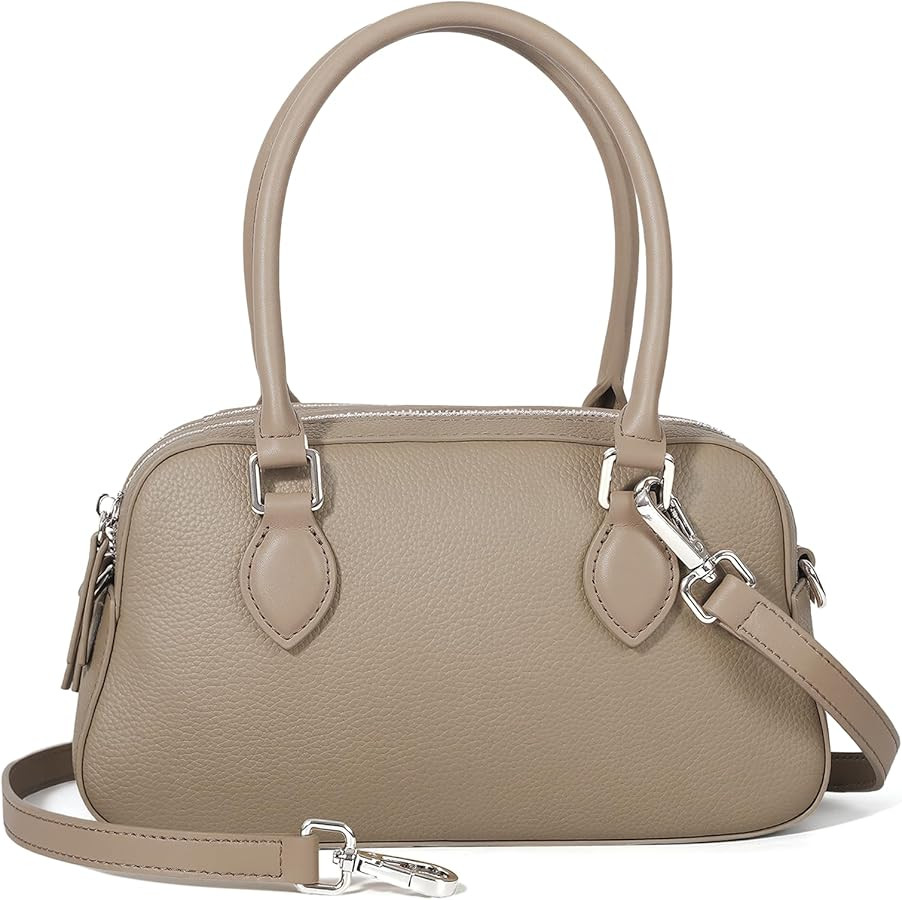 Genuine Leather Handbag for Women, Small Top Handle Satchel Crossbody Purse with Adjustable Strap... | Amazon (US)