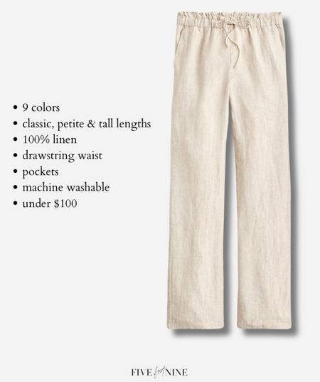 Drawstring linen pants from J.Crew on sale!

#LTKfindsunder100 #LTKSeasonal #LTKsalealert