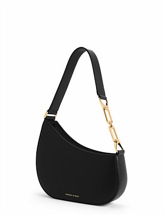 Charles & Keith Agatha Chain-accent Shoulder Bag | David Jones | David Jones (Australia & New Zealand)