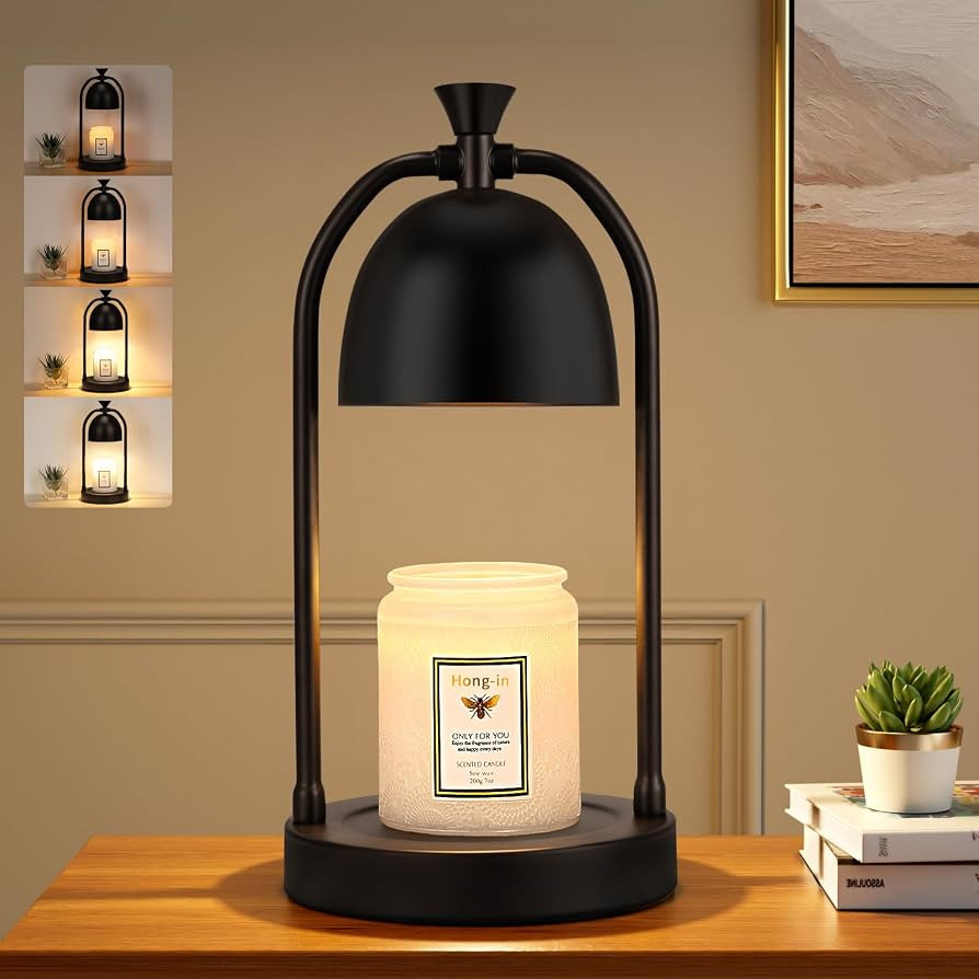 Hong-in Black Candle Warmer Lamp with Timer - Electric Wax Melts Warmer for Candle Jars, Cozy Hom... | Amazon (US)