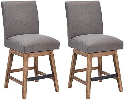 CangLong Modern Swivel Kitchen Counter Height Stool with Wood Legs for Bar, Kitchen, Dining Room, Li | Amazon (US)