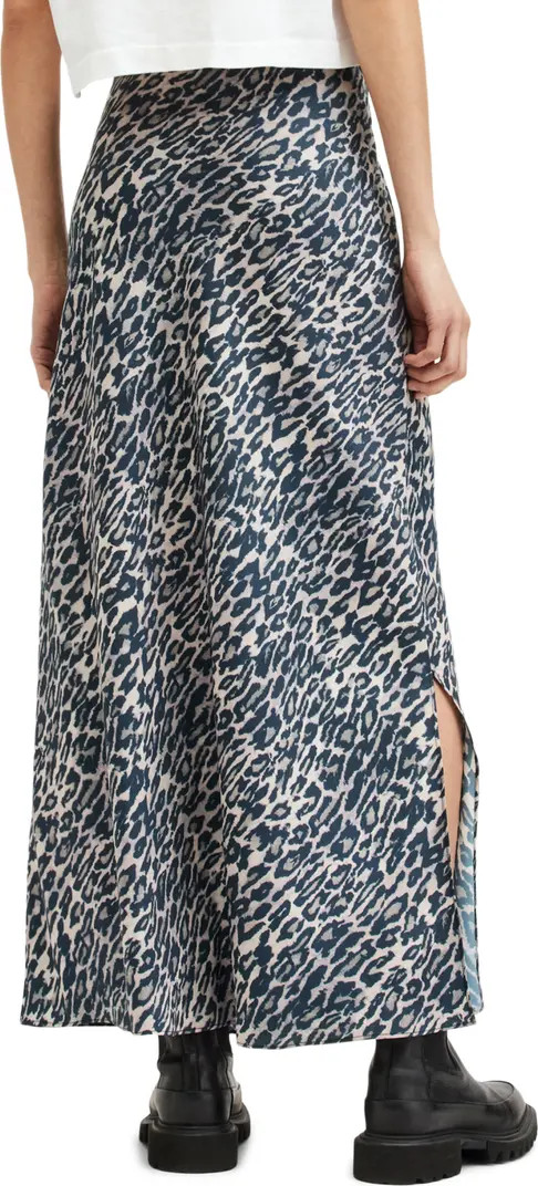 AllSaints Bryony Leopard Print Satin Maxi Skirt | Nordstrom | Nordstrom