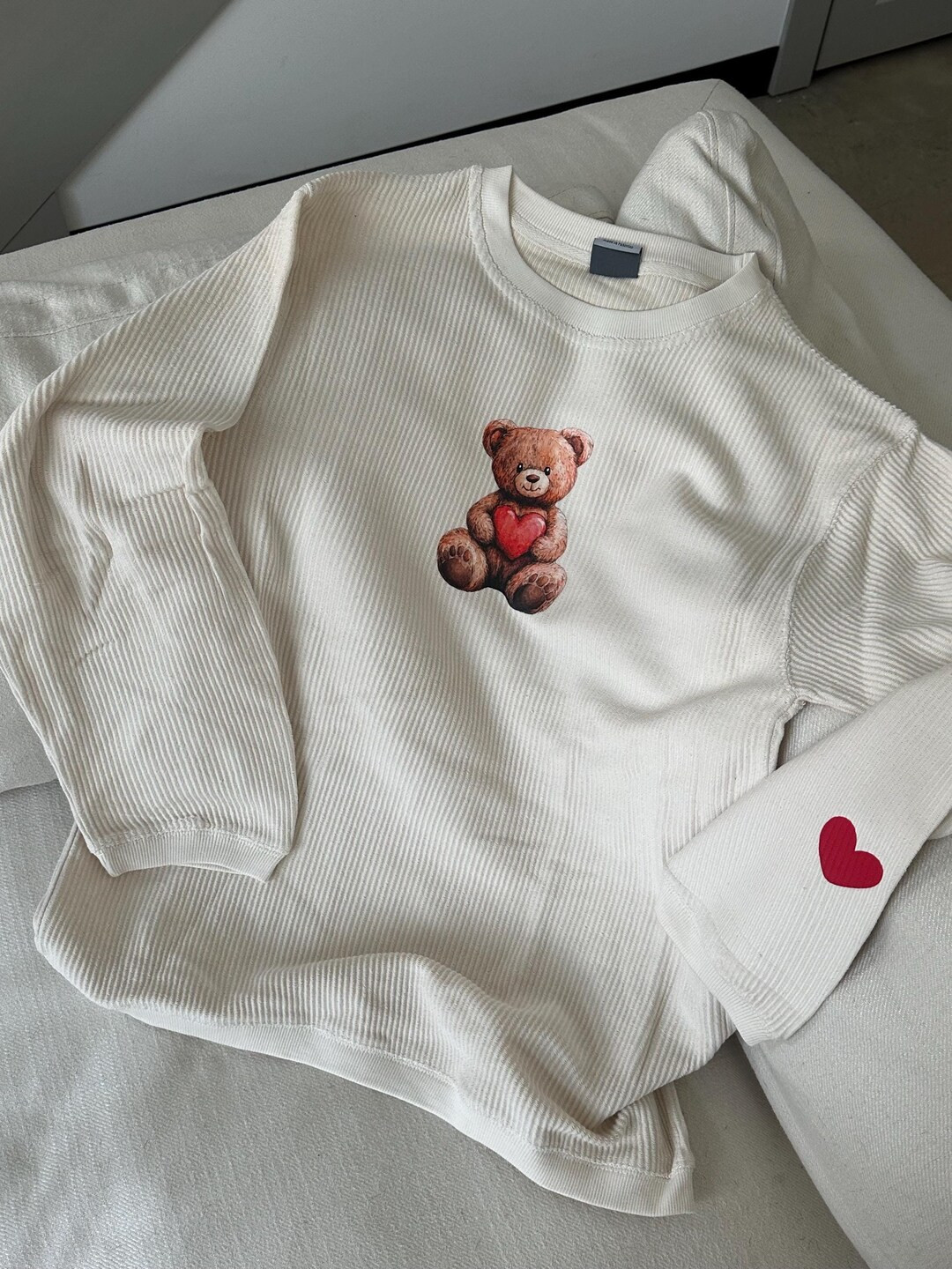 Lover Teddy Bear Sweatshirt - Etsy | Etsy (US)