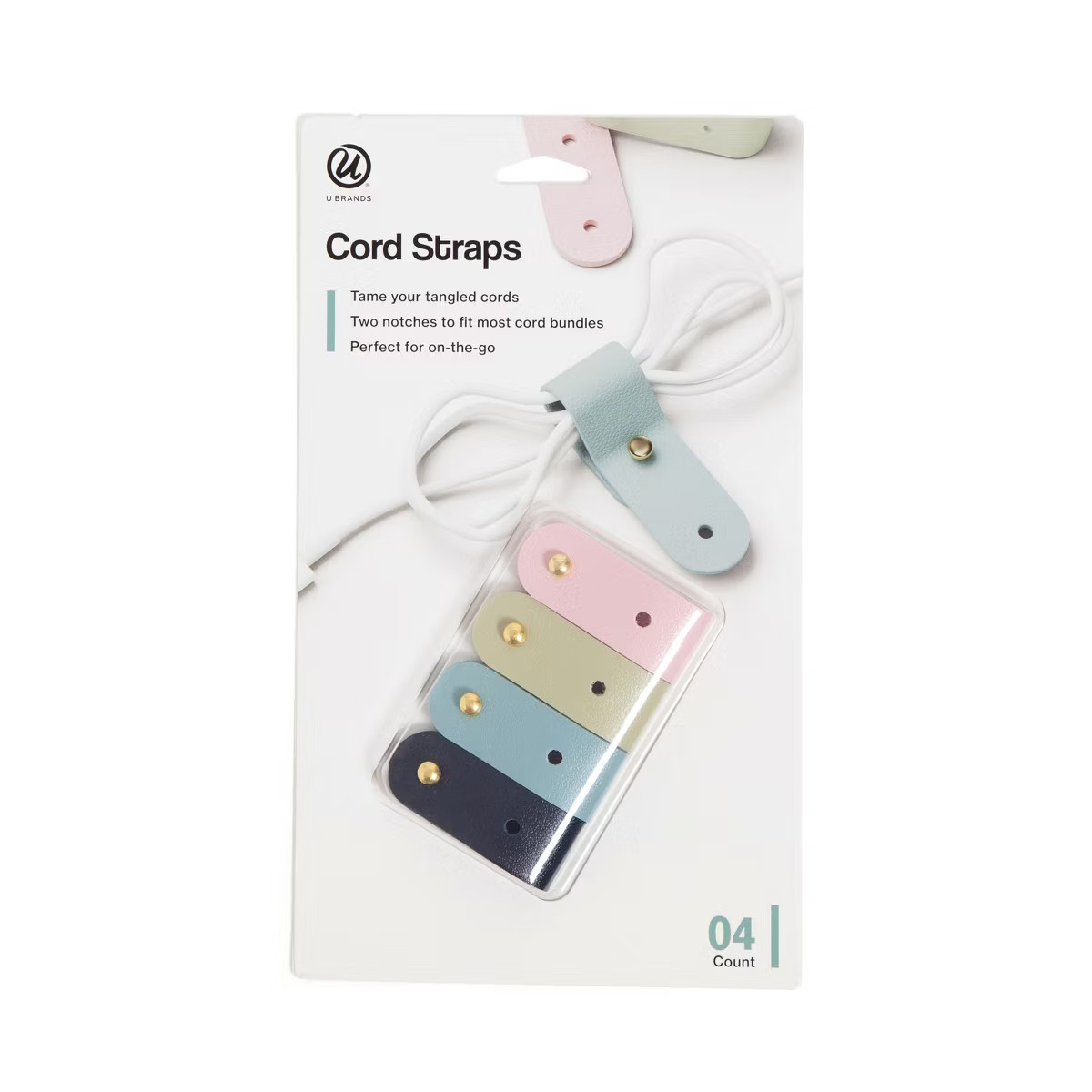 U Brands 4ct Vegan Leather Cord Straps | Target